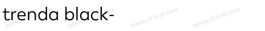 trenda black字体转换